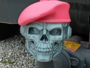 skull in a beret