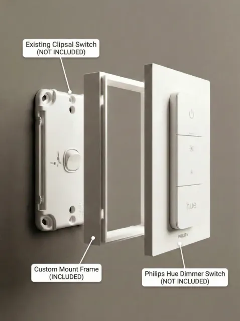 Hue V2 Dimmer mount for Clipsal light switch (AU) — Фото 3 из 6