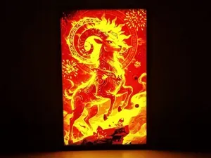 Fire Goat 2027 #1 140x220 Hueforge