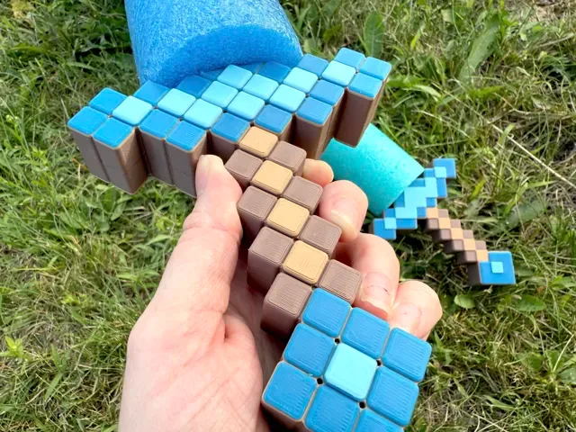 Minecraft Inspired Diamond Pool Noodle Sword — Фото 3 из 15