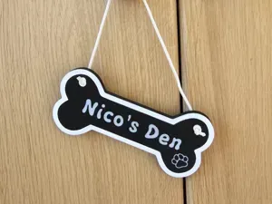 Customisable Dog Bone Sign / Pet Name Plate