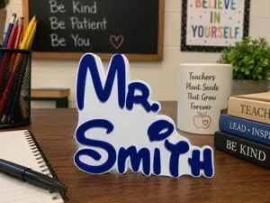 Mr Smith desk Name Plate