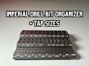 Imperial Drill Bit Organizer + Tap sizes
