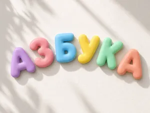 Russian Alphabet Bubble Letters