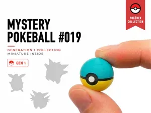 Tiny Mystery Pokeball 019 - Mini Pokemon Series