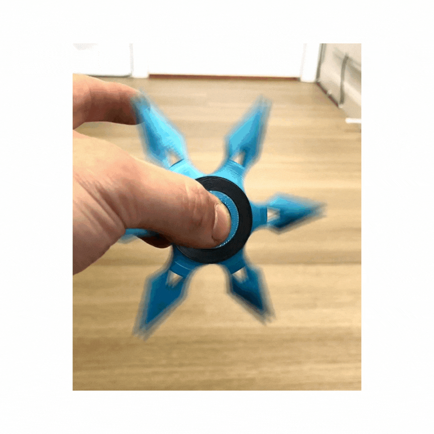 3 Shuriken Fidget spinner (Print in place)