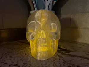 Glowing Halloween Skull – Dual LED Candle Holder
