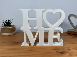 Home mit Herz - Deko Aufsteller mit Schriftzug 