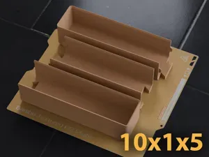 10x1 A1 Mini Gridfinity Bin 5U Dovetail Split Fit