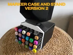 MARKER HOLDER AND CASE v2 - UPGRADED & PARAMETRIC