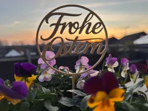 Deko Frohe Ostern mit Stecker