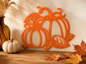 Autumn Pumpkin Pair – Fall Wall Decor