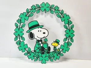 Snoopy and Woodstock– St. Patrick’s Day Wall Art
