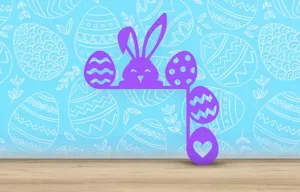 Easter - Easter Bunny & Eggs - Door Corner