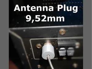 Antenna plug (9,52mm) for audio/video devices