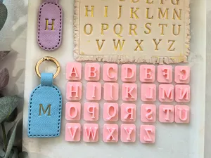 26-piece letter stamp set polymer clay cutters