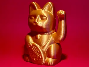 scanned Maneki Neko - lucky Cat - Winkekatze