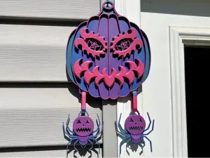 Spooky Jack-O-Lantern Nightmare Catcher: Flexi Art