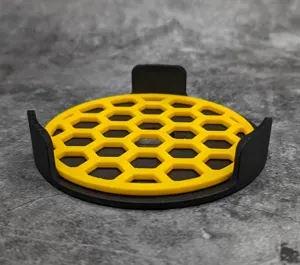 Round Honeycomb Coaster & Holder