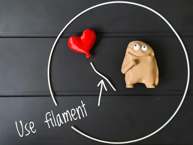 Valentine's Day Gift - Cute funny clay figurine — Фото 2 из 4