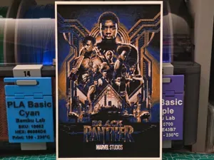 Black Panther Movie Poster V2 - Hueforge Art