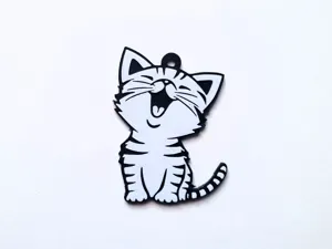 Cute cat keychain 2