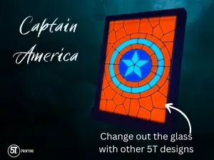 Captain America Stain Glass LightBox