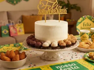 Feliz Aniversário Cake Topper Birthday Decoration