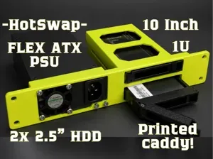 10" Rack 1U Flex PSU & Dual Hot-Swap Drive Panel