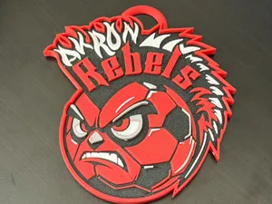 Akron Rebels Soccer - Medallion & Chains Oversized