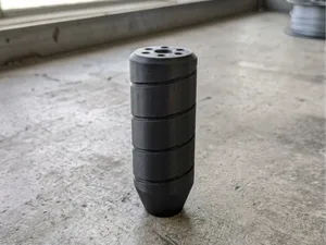 Airsoft suppressor 75mm with pads