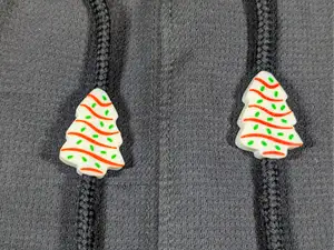 Christmas Tree Cake Hoodie Drawstring Bead