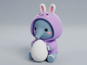 Easter Elephant Character