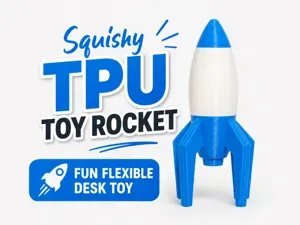 Squishy TPU Toy Rocket | Fun Flexible Desk Toy
