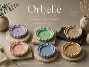 Orbelle Coasters – Personalized Alphabet Coasters