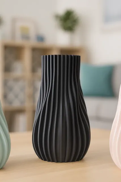 Vase. Modern Flowing Sculptural Vase — Image 2 of 17