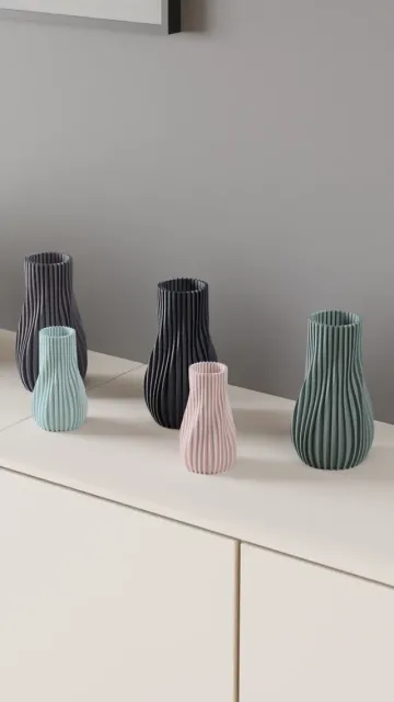 Vase. Modern Flowing Sculptural Vase — Image 9 of 17
