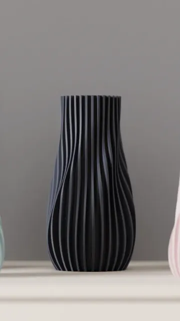 Vase. Modern Flowing Sculptural Vase — Image 7 of 17
