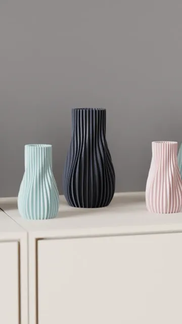 Vase. Modern Flowing Sculptural Vase — Image 15 of 17