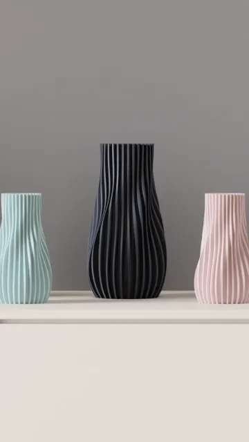 Vase. Modern Flowing Sculptural Vase — Image 13 of 17