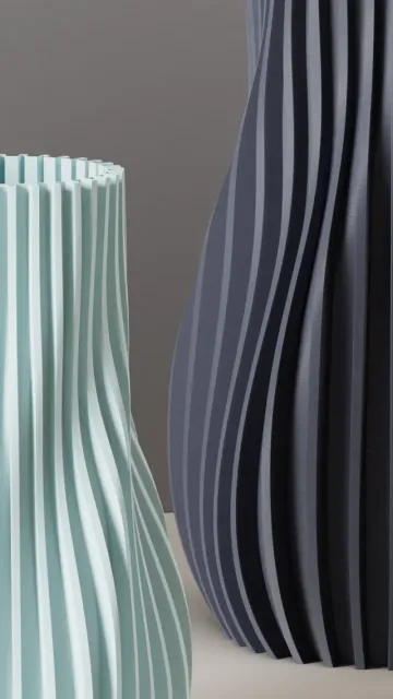 Vase. Modern Flowing Sculptural Vase — Image 17 of 17