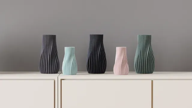 Vase. Modern Flowing Sculptural Vase — Image 10 of 17