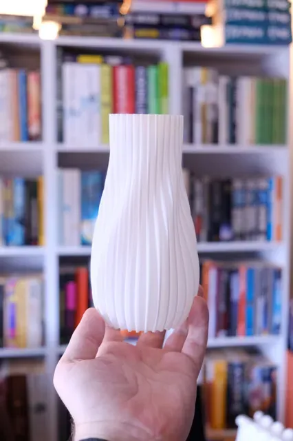 Vase. Modern Flowing Sculptural Vase — Image 5 of 17