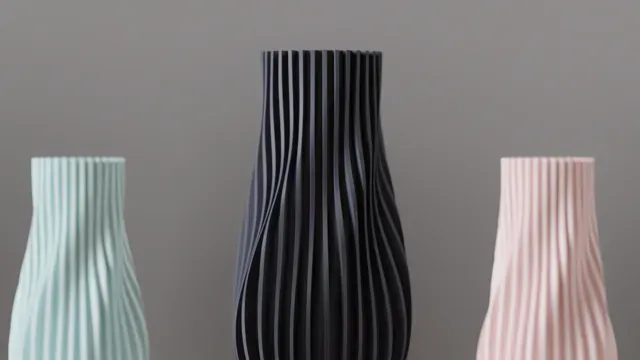 Vase. Modern Flowing Sculptural Vase — Image 6 of 17