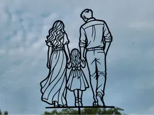 Family Walking Together Wall Art