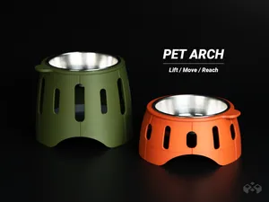 PET ARCH – Elevated Pet Bowl Stand with Storage