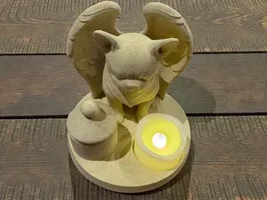 Angel French Bulldog Memorial Urn & Tealight