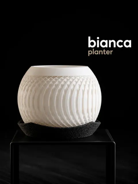 Bianca – Organic Wavy Ribbed Planter — Image 5 of 6