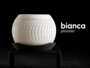 Bianca – Organic Wavy Ribbed Planter