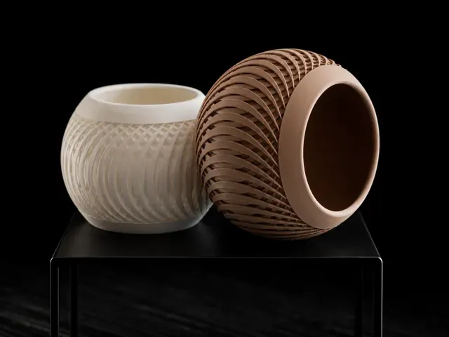 Bianca – Organic Wavy Ribbed Planter — Image 3 of 6